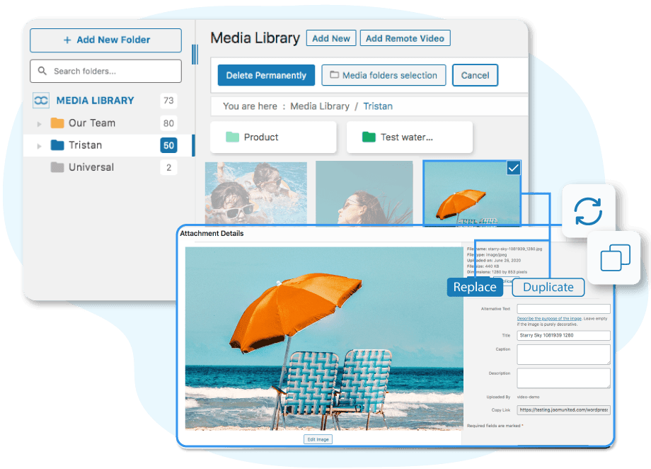 remplacer image wordpress