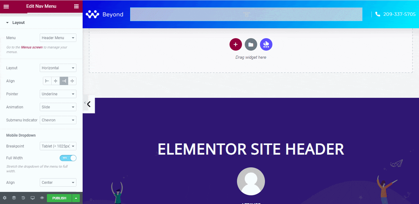 En-têtes Elementor