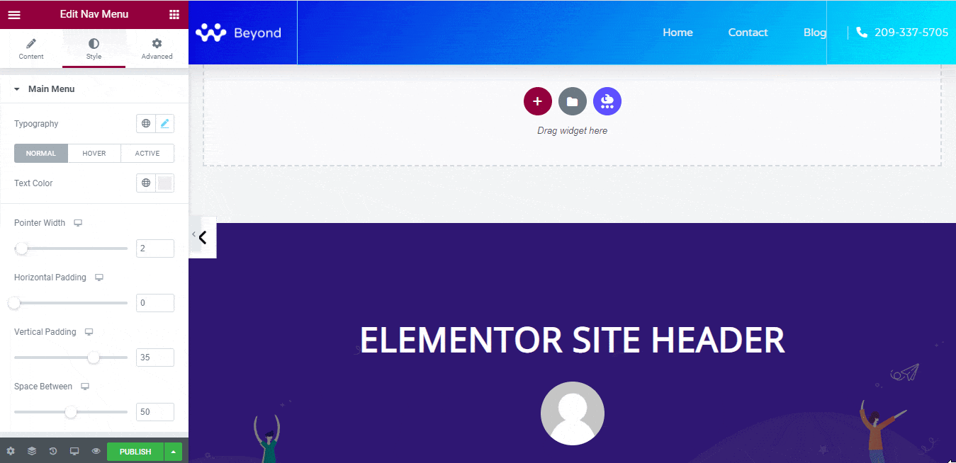 En-têtes Elementor