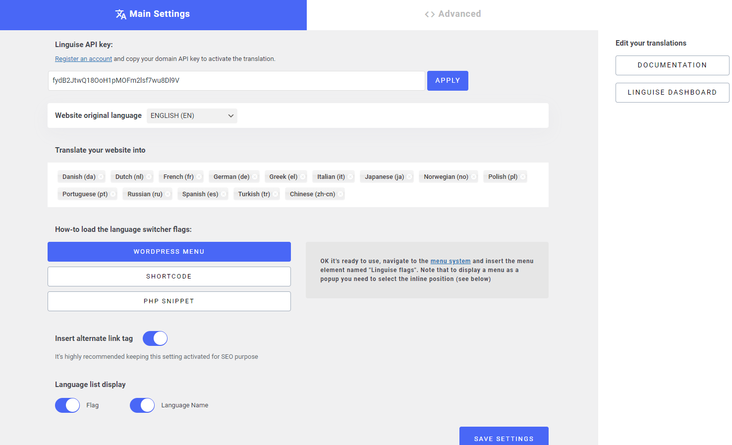 linguise wordpress