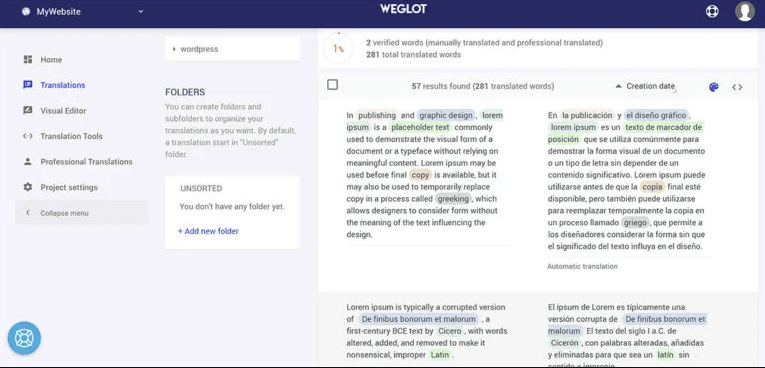 traduction admin weglot