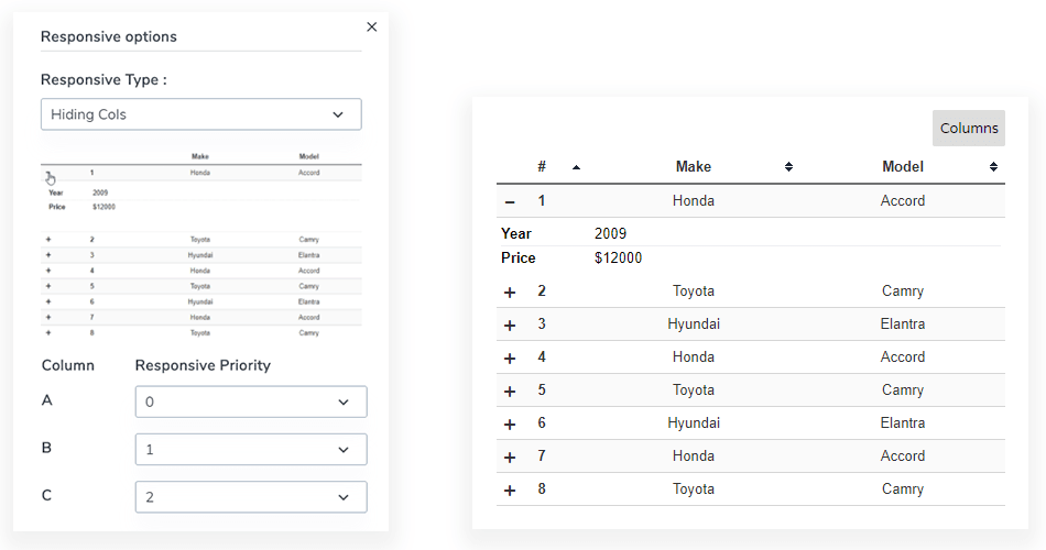 tableau mobile